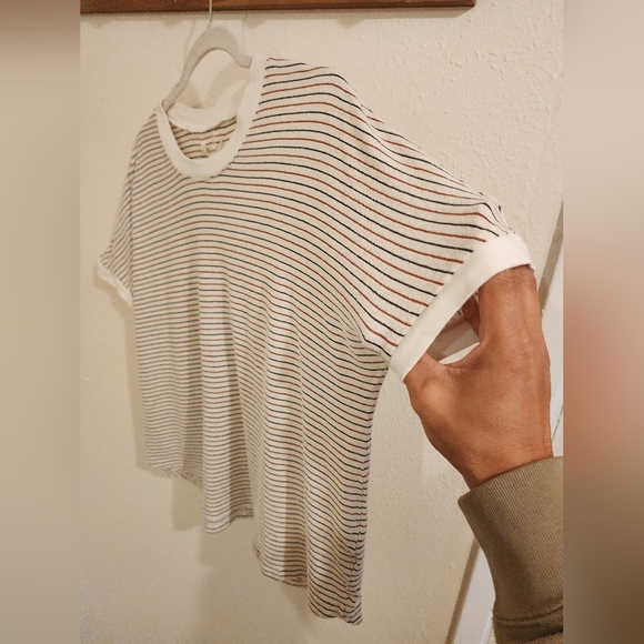 Madewell Striped Short Sleeve Tee - Black and White - Picture 4 of 8